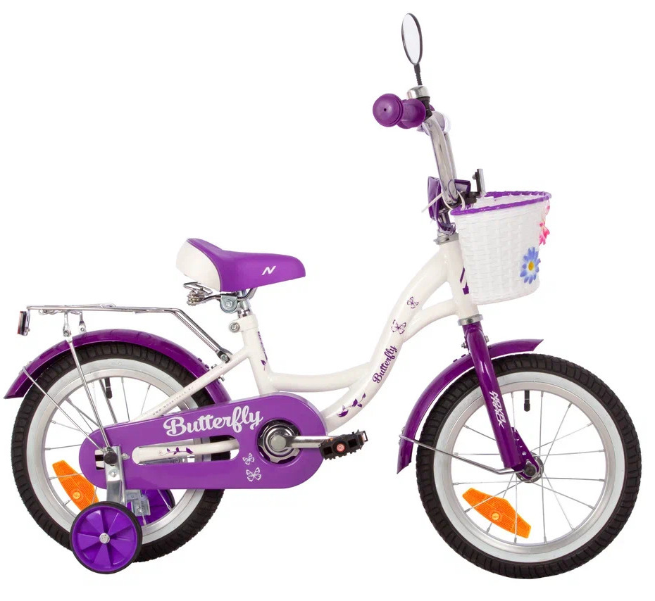 Детский велосипед Novatrack Butterfly 14 фиолетовый