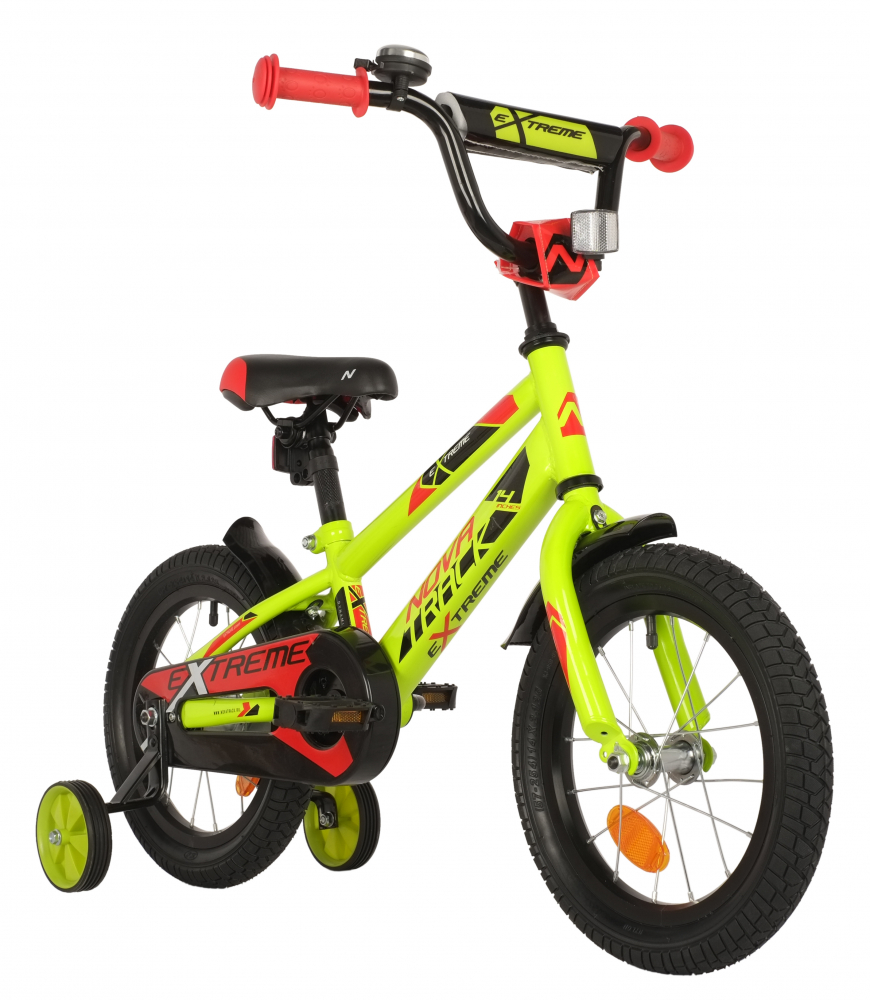 Детский велосипед NOVATRACK EXTREME 14 зеленый