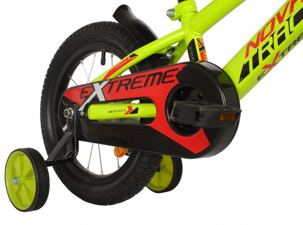 Детский велосипед NOVATRACK EXTREME 14 зеленый