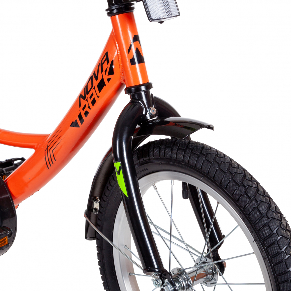 Детский велосипед Novatrack Vector 16 оранжевый