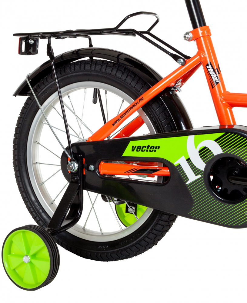 Детский велосипед Novatrack Vector 16 оранжевый