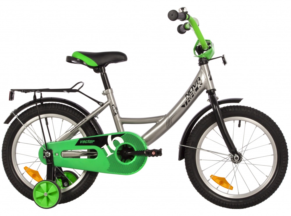 Детский велосипед Novatrack Vector 16 серебристый