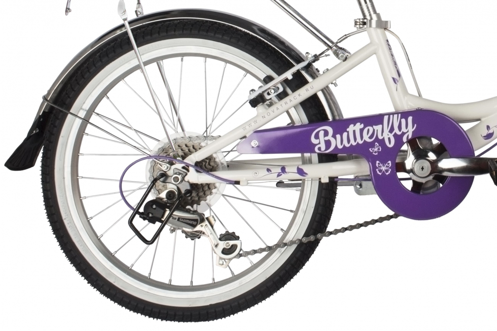 Детский велосипед Novatrack Butterfly 6.V фиолетовый