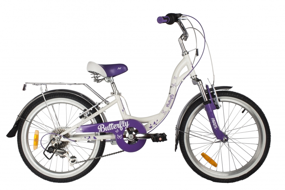 Детский велосипед Novatrack Butterfly 6.V фиолетовый