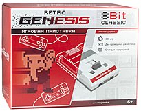 Игровая консоль RETRO GENESIS 300 игр, белый/красный