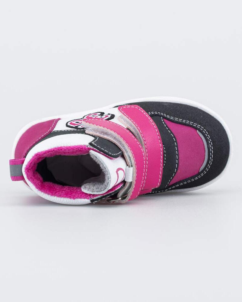 Ботинки "Котофей" черный-фуксия Натуральная кожа